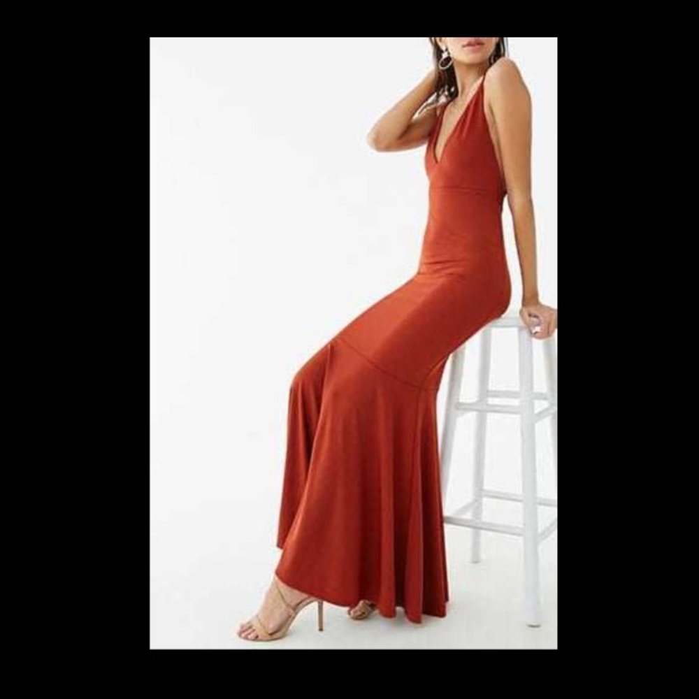 Forever 21 Deep V Maxi Dress